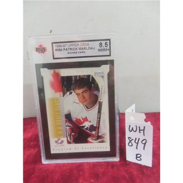 1996 Upper Deck Patrick Marleau Rookie Card – Graded 8.5