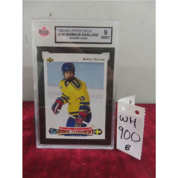 1996 Upper Deck Marcus Naslund Rookie Card – Graded 9 Mint