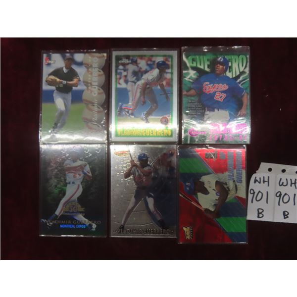 Six Montreal Expos Vladimir Guerrero Baseball Cards