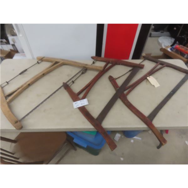 Three Antique Bow Saws