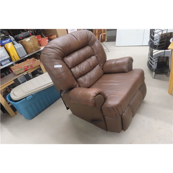 Leather/Leather-Style Recliner Rocker