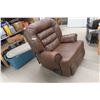 Image 1 : Leather/Leather-Style Recliner Rocker