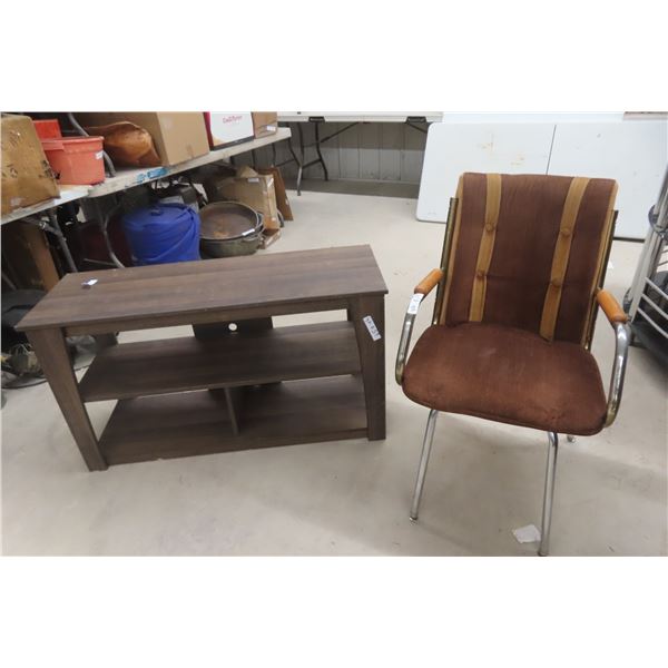 Entertainment Stand & Chair 24" x 40" x 15"