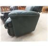 Image 5 : Lay-z-Boy Green Leather-Style Reclining Chair, Some Seat Damage