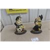 Image 1 : Painted Cast Iron Witch and Jester Doorstop Pair