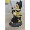 Image 2 : Painted Cast Iron Witch and Jester Doorstop Pair