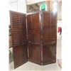 Image 1 : Wood Room Divider With Shutters, 72" Tall, Three Panels, 22" Wide; Some Slats Need Re-Securing