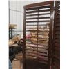 Image 4 : Wood Room Divider With Shutters, 72" Tall, Three Panels, 22" Wide; Some Slats Need Re-Securing