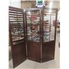 Image 5 : Wood Room Divider With Shutters, 72" Tall, Three Panels, 22" Wide; Some Slats Need Re-Securing