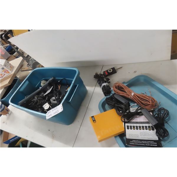 Storage Tub w/ Power Cords/Communication Wiring