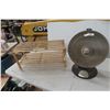 Image 1 : Presto Heat Dish Parabolic Heater with Wooden Shelf Rack