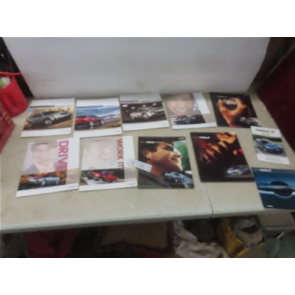 Eleven Mazda Dealership Sales Brochures for Models Tribute, CX-7, CX-9, 3, 5, 6, and B-Series,