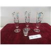 Image 1 : Federal Glass Atomic Amoeba Boomerang Pilsner Glasses and Shot Glass, Near-Mint Condition