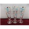Image 2 : Federal Glass Atomic Amoeba Boomerang Pilsner Glasses and Shot Glass, Near-Mint Condition