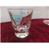 Image 4 : Federal Glass Atomic Amoeba Boomerang Pilsner Glasses and Shot Glass, Near-Mint Condition