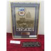 Image 1 : Blue Bomber 80th Anniversary Framed Photo and Cast-Iron Branding Tool, 16" x 12"