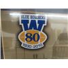 Image 3 : Blue Bomber 80th Anniversary Framed Photo and Cast-Iron Branding Tool, 16" x 12"
