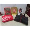 Image 1 : Coca-Cola Trays and Puffer Jacket (No Size Listed)/Hoodie (Large) All Zippers Functional