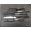 Image 10 : Silver-Plated Serving Ware, Candle Holders, Cutlery, and Eight Knives With Sterling Handles