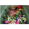 Image 3 : Artificial Flowers, Holiday Decorations, and Storage Bin