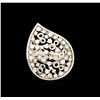 Image 2 : 14KT White Gold 0.88 ctw Diamond Ring