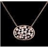 Image 2 : 0.61 ctw Diamond Necklace - 14KT Rose Gold