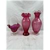 Image 1 : Pink Blown Glass Pieces