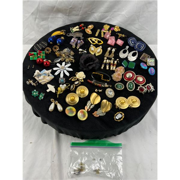 Vintage Costume Broaches & Earrings