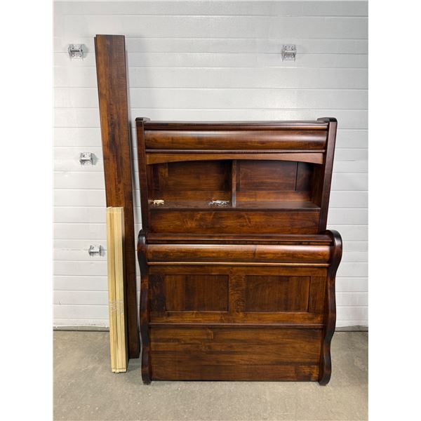 Kvardo Classic Sleigh Twin Bed Frame and Bed