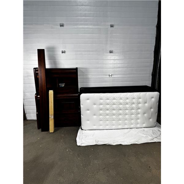 Kvardo Classic Sleigh Twin Bed Frame and Bed