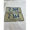 Image 1 : Vintage Saskatchewan License Plates