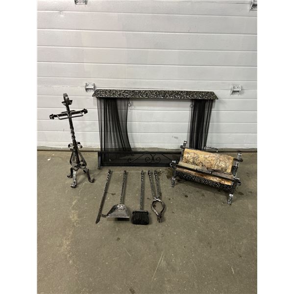Molten Style Fireplace Set