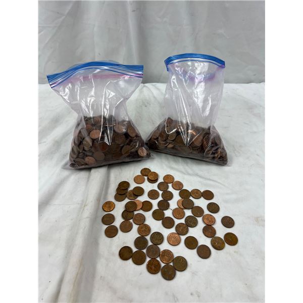 Collection of Canadian Pennies