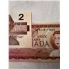Image 8 : Vintage Canadian 1 & 2 Dollar Bills