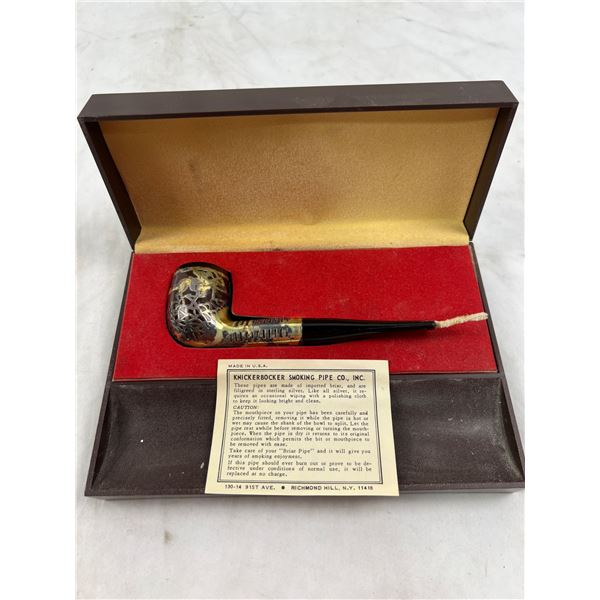 Knickerbocker Pipe Co. Sterling Filigree Pipe