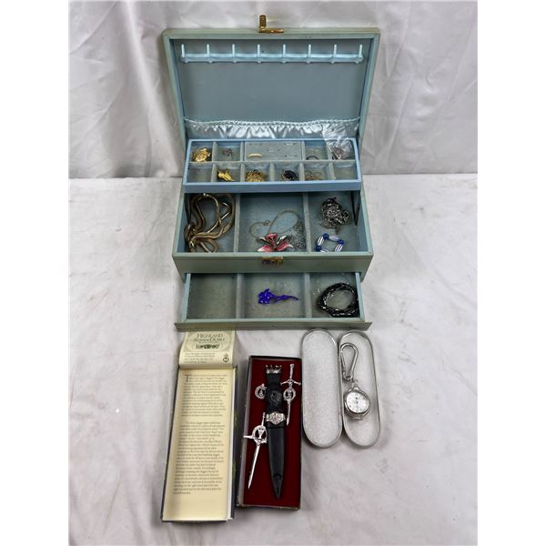 Costume Jewelry & Box