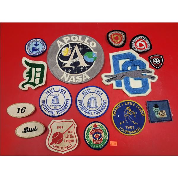 Lot of Assorted VTG Patches w/ Apollo Nasa, Stanley Park Seawall, & More