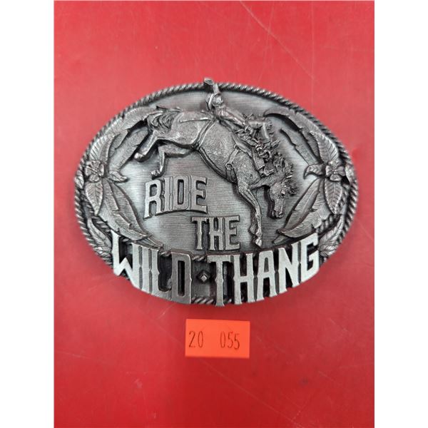 Metal Bergamot Ride The Wild Thang Belt Buckle Made in USA