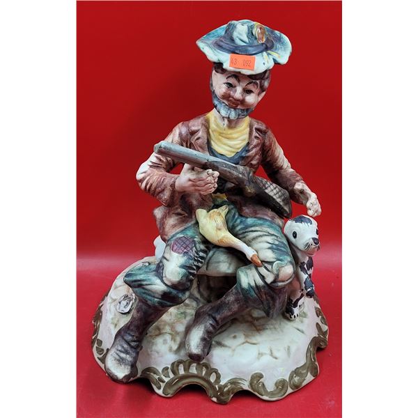 Capodimonte Porcelain Hunter Figurine Made in Italy