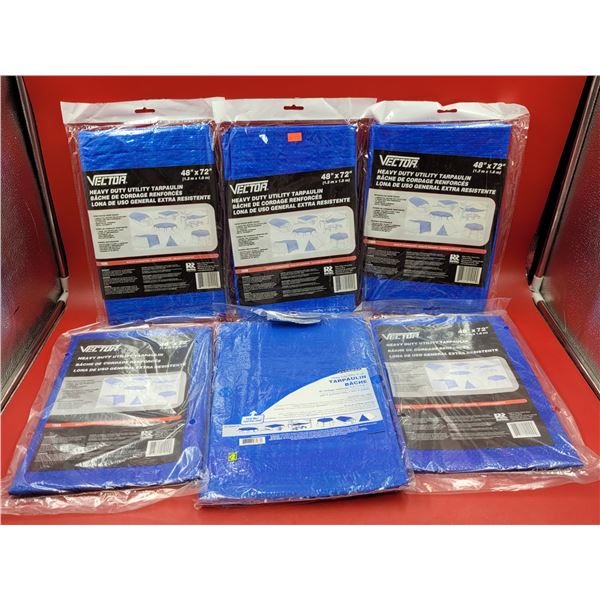 6 Packs of Heavy-Duty Tarpaulin