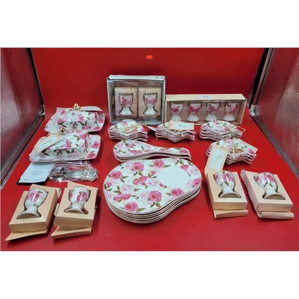 The Mimi Collection Floral Dishes & Wallace Cutlery