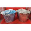 Image 1 : 4 Galvanized Metal Tubs