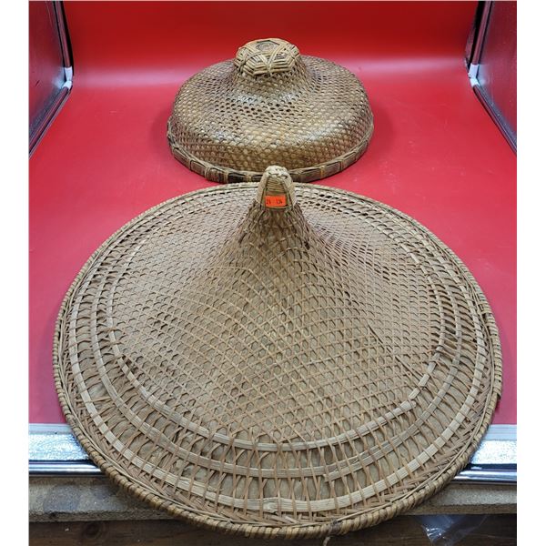 2 Asian Conical Hats