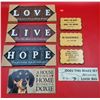 Image 1 : Home Decor Signs w/ Love, Hope, Wiener Dog, Be Reasonable, & More