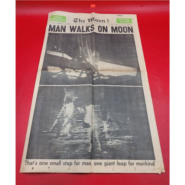 1969 Vancouver Sun "Man Walks on Moon" Newspaper Insert