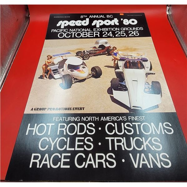 VTG Speed Sport '80 Car Show Advertising Poster