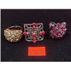 Image 1 : 3 Large Stone Set Evening/Dress Rings