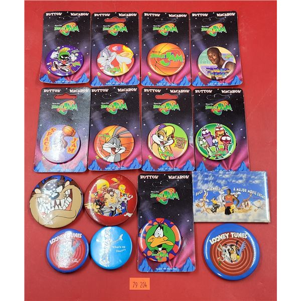 Lot of VTG 1990's Space Jam & Looney Tunes Pins