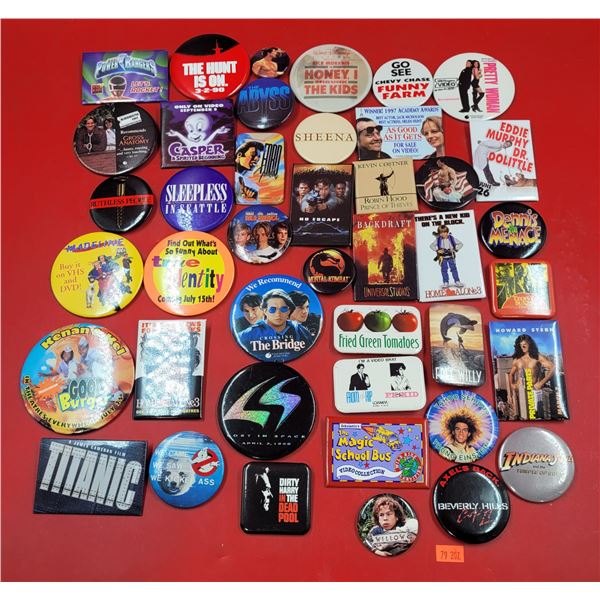 Lot of Assorted VTG 80's & 90's Movie Promo Pins