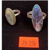 Image 1 : 2 Abalone Rings (Large One is Marked Sterling)